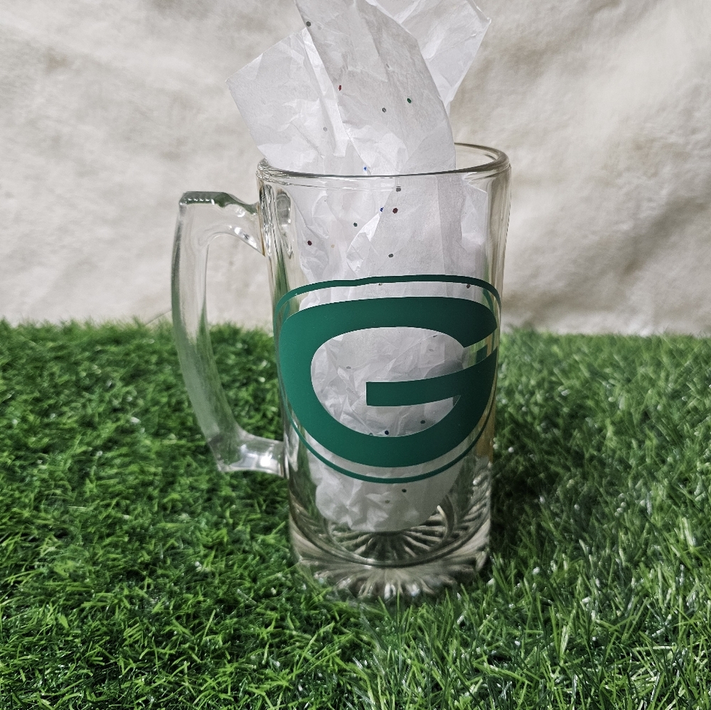 Green Bay Packers Glass Beer Mug